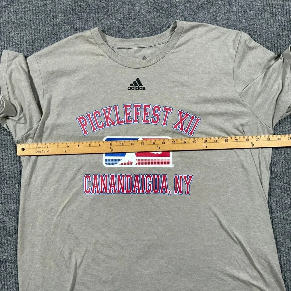 Adidas Picklefest XII Performance T-Shirt Mens Size 2XL Gray Pickleball Event - Picture 4 of 9